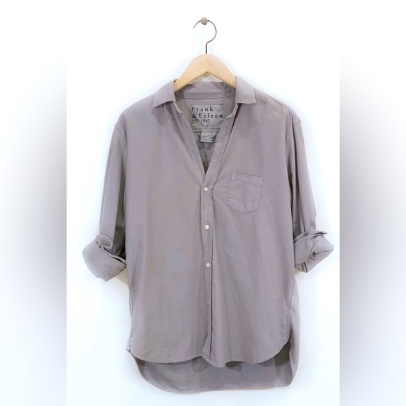 Frank and Eileen Eileen Italian Cotton Gray Button Up Shirt , size XS - Picture 1 of 10